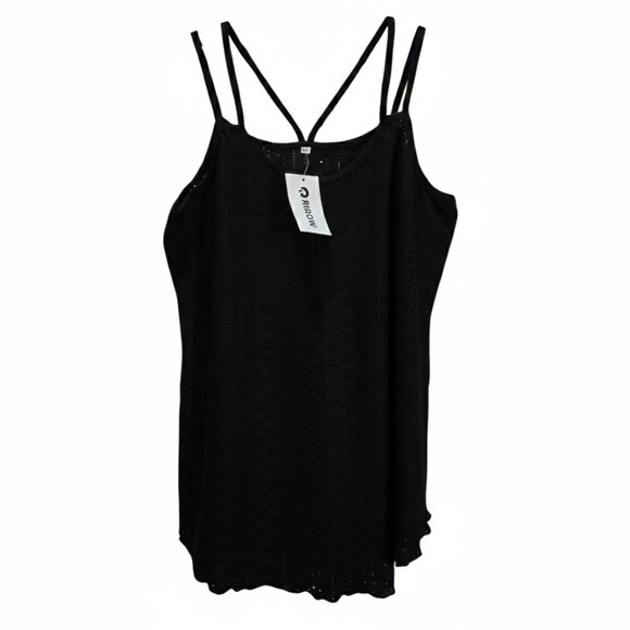 RIROW Tops - NWT | RIROW Black Eyelet Lace Tank Top | Spaghetti Straps | Size Medium